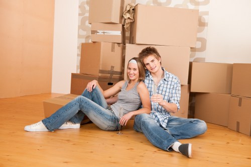 Organised household storage boxes and furniture in Northharrow