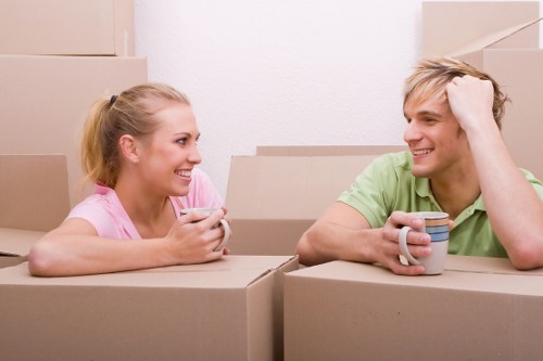 Professional removals and storage service in Northharrow with moving boxes