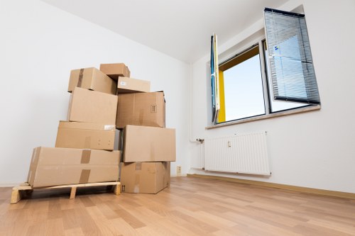 Commercial moving team preparing office removals in Northharrow