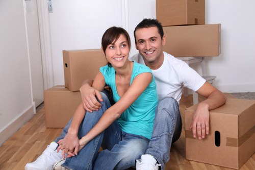 Office furniture dismantling and preparation during Northharrow removals