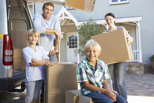 Unpacking and arranging belongings in a new Northharrow flat